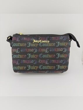 Juicy Couture Black Multi Triple XBody Bag NWT